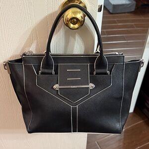 Botkier New York Black Tote with off white Trim